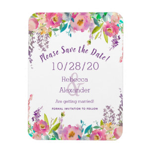 Bohemische Pasta Rosa Wasserfarbe Magnet