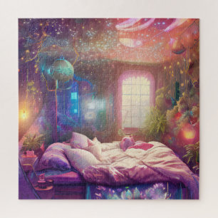 Bohemische Pflanze Lounge Schlafzimmer Puzzle