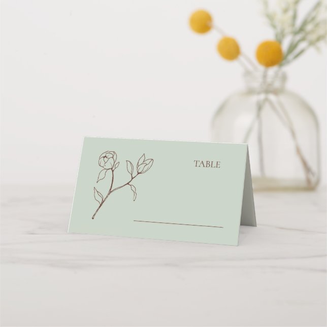 Bohemische Platzkarte für Blumenzwiebeln (Vorderseite)