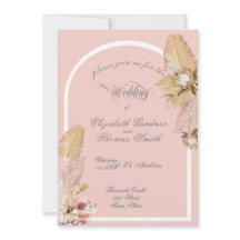 Bohemische Pompas Grass Tropical Blätter Hochzeit