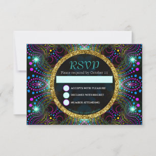 Bohemische Prinzessin Hübsche Bat Mitzvah RSVP Kar Einladung