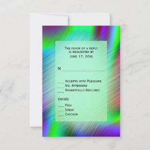 Bohemische Rainbow-UAWG mit Entrees RSVP Karte