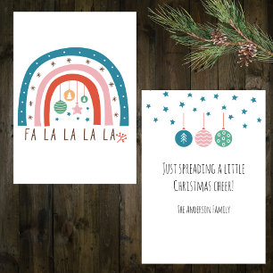 Bohemische Rainbow-Weihnachten Feiertagskarte