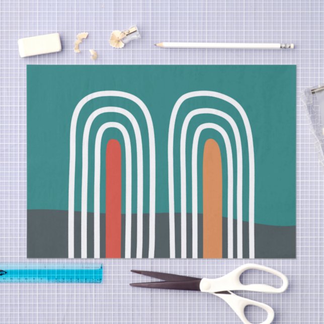 Bohemische Regenbogenfarbendarstellung Seidenpapier (Handwerk)