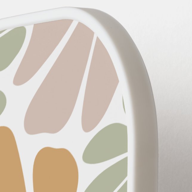 Bohemische Retro Groovy-Blume Pickleball Schläger (Linke Seite)