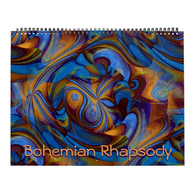 Bohemische Rhapsody-Trippy-Abstrakte Kunst Kalender (Titelbild)