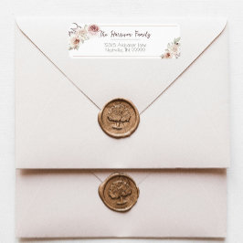 Bohemische Rose Hochzeit Rücksendeadresse