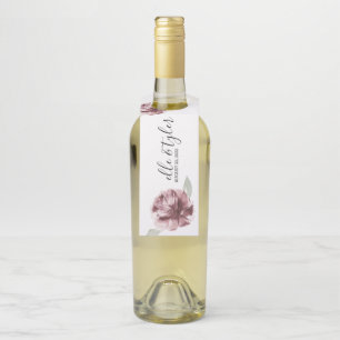 Bohemische Rose Hochzeitsweinetikett Flaschenhamme Flaschenanhänger