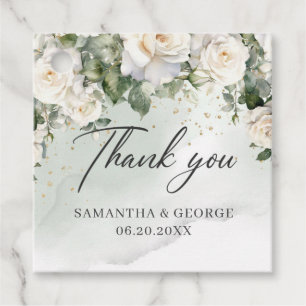 Bohemische Rosen und Eukalyptus-Grünpflanzen Geschenkanhänger