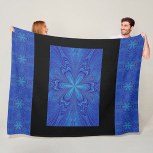 Bohemische Ruhe Blue Star Blume Gemütlich Fleecedecke