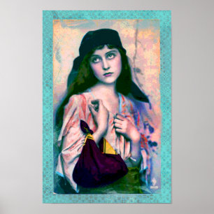 Bohemische Sinti und Roma Girl Print Poster