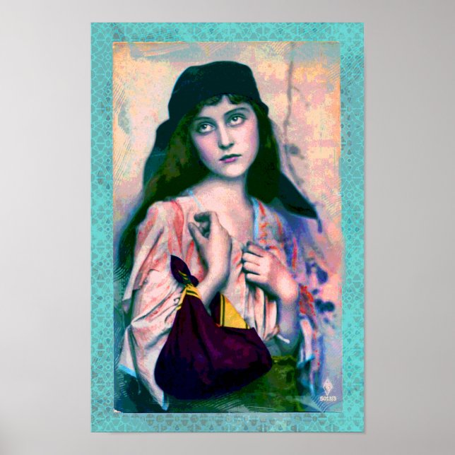 Bohemische Sinti und Roma Girl Print Poster (Vorne)
