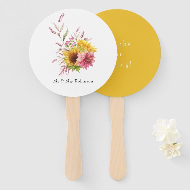 Bohemische Sonnenhochzeit und Hochzeit mit Burgund Fächer (Vorne und Hinten)