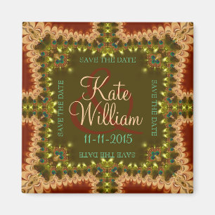 Bohemische Spitze Save the Date Lace Magnet