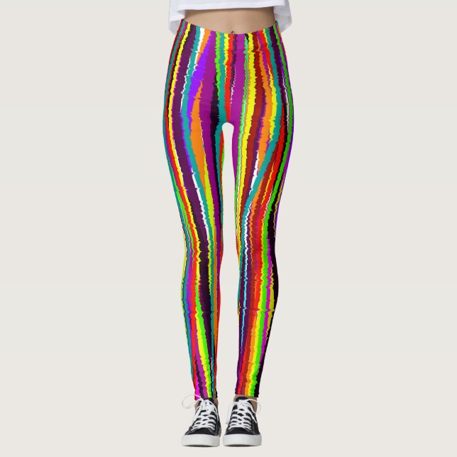 Bohemische strickte Leggings (Vorderseite)