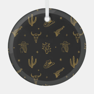 Bohemische Symbole: Western Vintag Magie Ornament Aus Glas