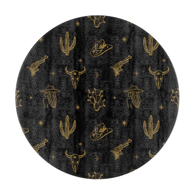 Bohemische Symbole: Western Vintag Magie Schneidebrett (Vorderseite)