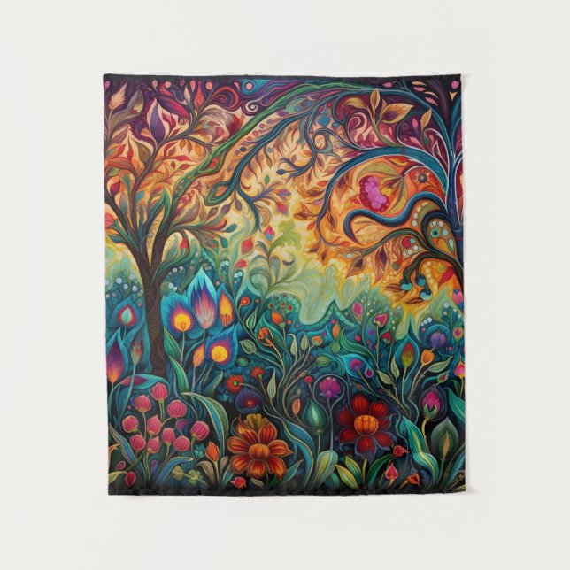 Bohemische Tapisserie Wandteppich (Vorderseite)