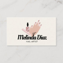 Bohemische Tattoo Hand Nail Art Salon Visitenkarte