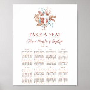Bohemische Taufe Boho Christening Seating Chart 3 Poster