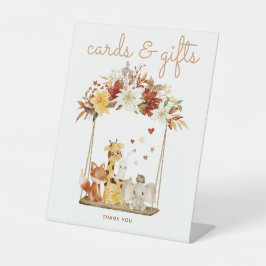 Bohemische Tiere Kinderduschgeschenke und Karten Sockelschild