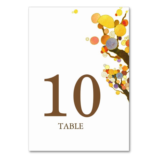 Bohemische Tischnummer-Karte Tischnummer (Vorderseite)