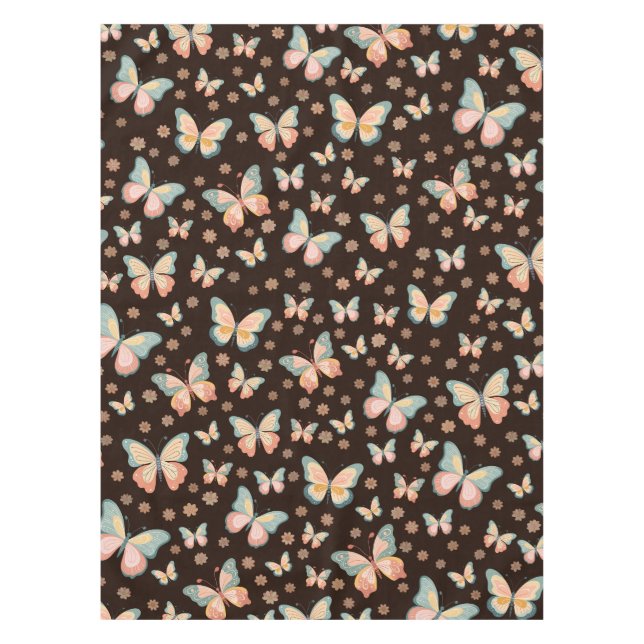 Bohemische Träume von Schmetterlingen und Blume au Tischdecke (Vorderseite)