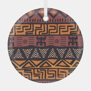 Bohemische Tribal Geometrie Ornament Aus Glas