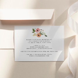 Bohemische Vintage Blumenzettel Einladung