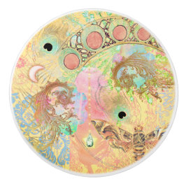 Bohemische Vintage Kunst einzigartig Hippie Pasta  Keramikknauf