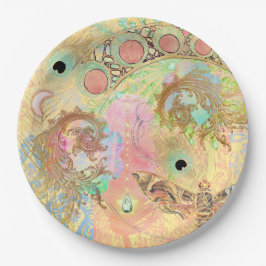 Bohemische Vintage Kunst einzigartig Hippie Pasta Pappteller