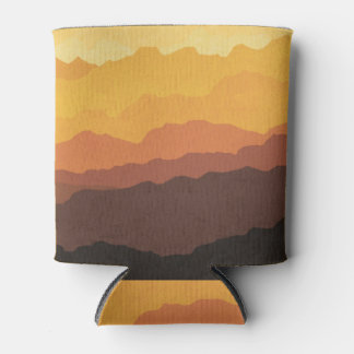 Bohemische Wandkunst, pastellfarbener Berg. Dosenkühler