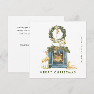 Bohemische Weihnachtskomposition Unternehmensgrüße Feiertagskarte