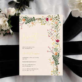 Bohemische Wiesenwild Blume Frühling süß 16 Folieneinladung