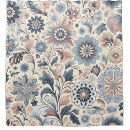 Bohemische Wildblume Duschvorhang