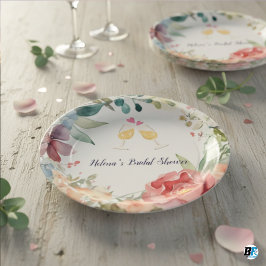 Bohemische Wildblumen Foto Arch Brautparty Pappteller