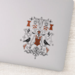 Bohemische, wilde westliche Gegenwartskunst. Aufkleber