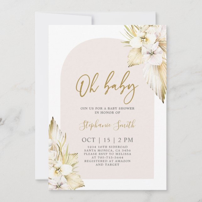 Bohemische Wüstendusche Einladung (Vorderseite)