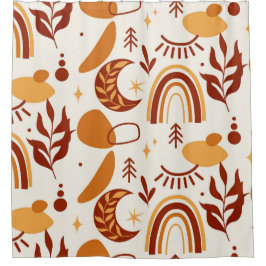 Bohemischer Abstrakter geometrischer Duschvorhang