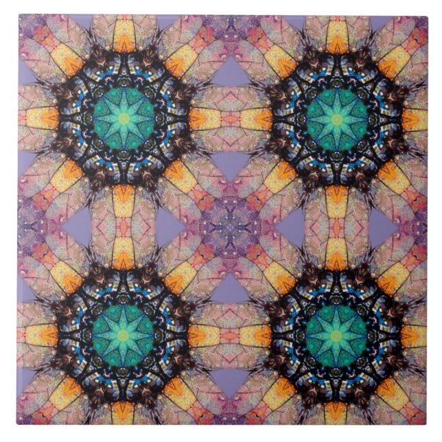 Bohemischer Akzent des dynamischen geometrischen M Fliese (Vorderseite)