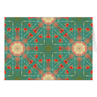 Bohemischer bezaubernder Türkis-korallenrotes