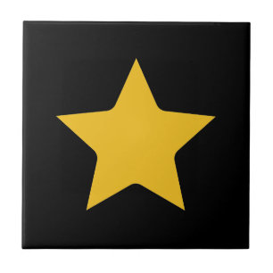 Bohemischer Boho Yellow Gold Star Black Fliese