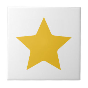 Bohemischer Boho Yellow Gold Star White Fliese