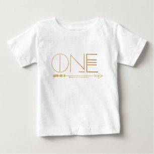 Bohemischer Chic eine   Stammes- Goldfolie Baby T-shirt