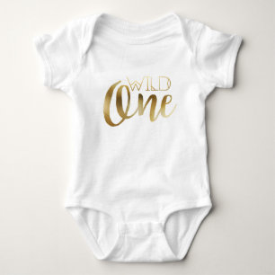 Bohemischer Chic-wilde   Stammes- Goldfolie Baby Strampler