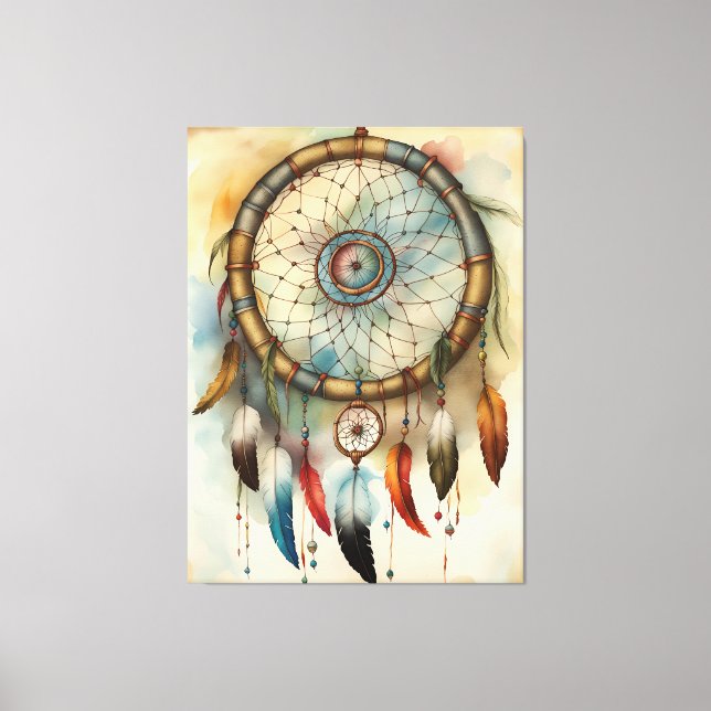Bohemischer Dreamcatcher Leinwanddruck (Vorderseite)