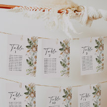 Bohemischer, eleganter Hochzeitsstandplan a-z