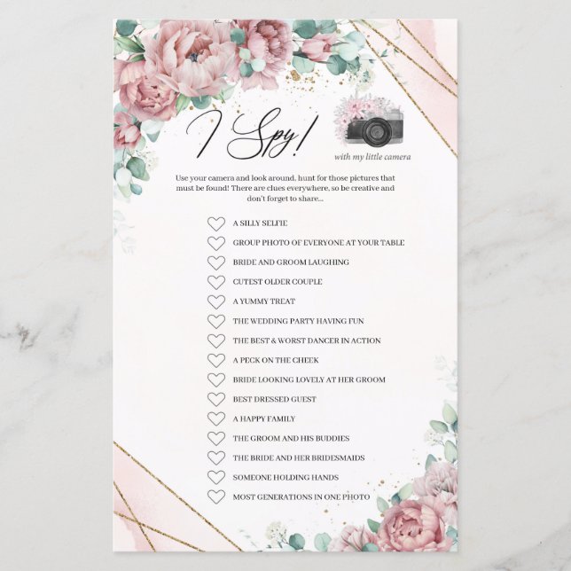 Bohemischer Eukalyptus-Goldrahmen (Blütenblättrig) (Vorderseite)