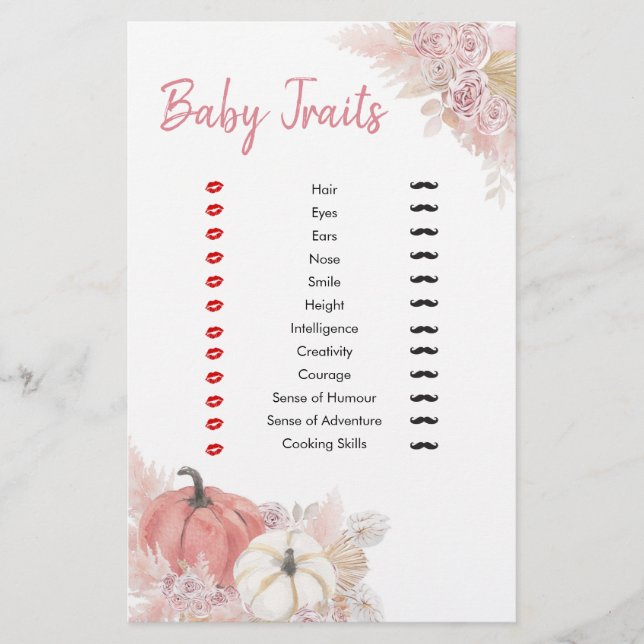 Bohemischer Fall in Liebe Pumpkin Baby Tracks (Vorderseite)