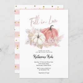Bohemischer Fall von Liebe Pumpkin Brautparty Einladung